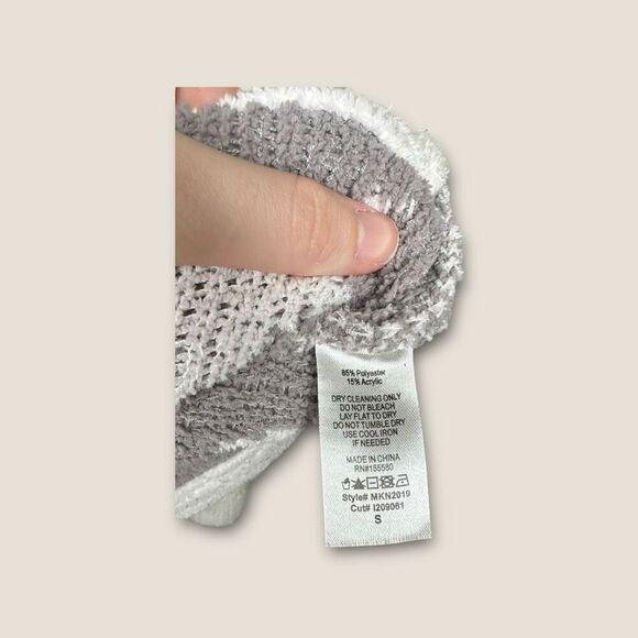 Revolve x Maronie Sweatshirt Oversized Lounge Star Fleece Gray and White Small - Picture 4 of 4